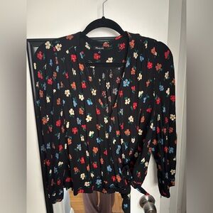 Madewell floral wrap top